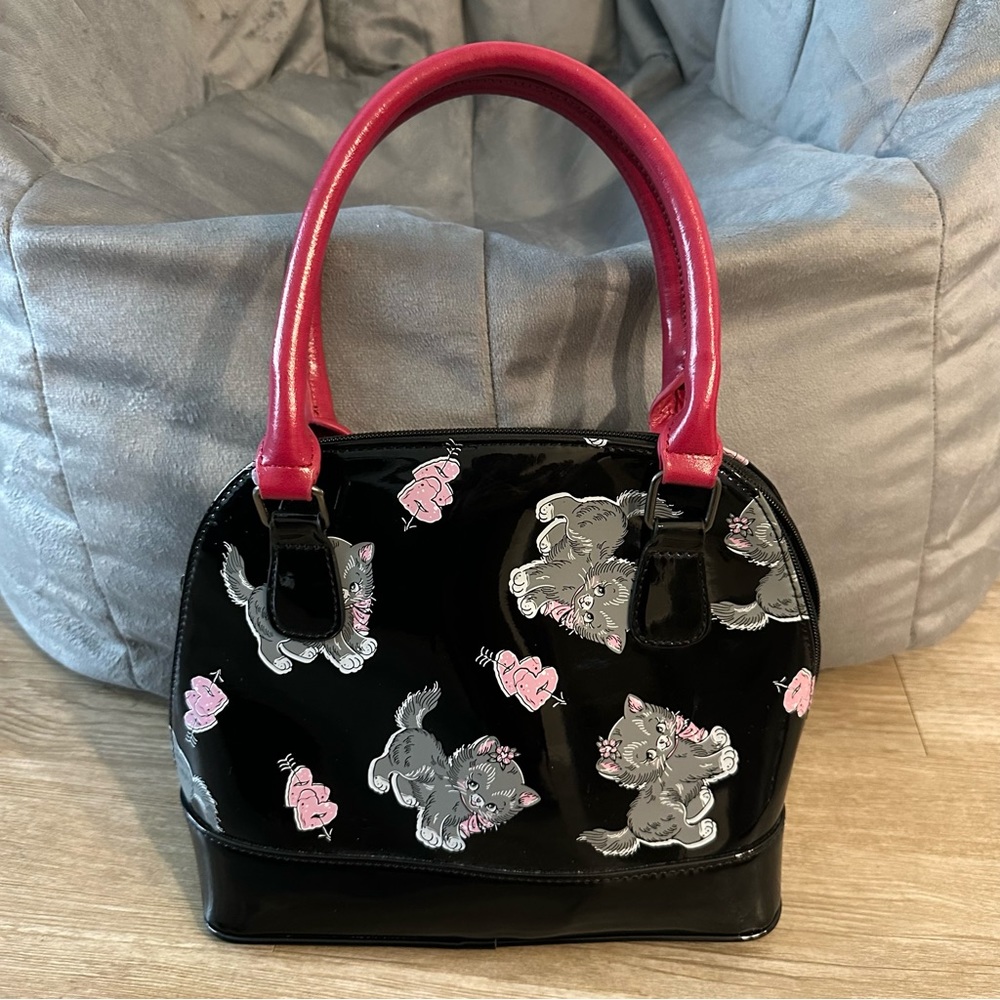 Iron Fist Pussycat Pussycat Patent Dome Bag NWOT